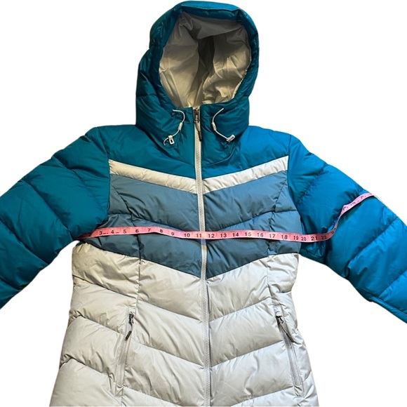Columbia women’s Ski jacket coat medium teal grey hooded - Picture 3 of 7